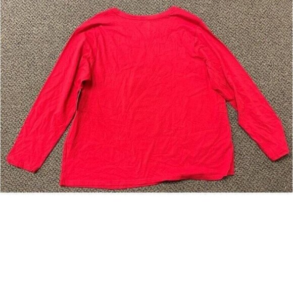 Womens Pajamas Christmas Santa Coming Soon Red Plaid 2 pc Plus Top Pants-sz 2X - Picture 4 of 6